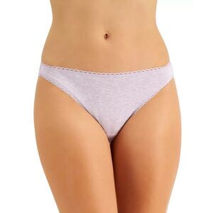 Charter Club Womens Pretty Cotton Bikini 1 Amethyst Hthr M